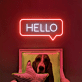 HELLO LED-Neonschild für Wohnzimmer Flur