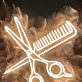 Friseurschere und Kamm LED-Neonschild für Friseursalon
