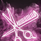 Friseurschere und Kamm LED-Neonschild für Friseursalon