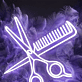 Friseurschere und Kamm LED-Neonschild für Friseursalon