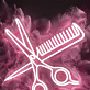 Friseurschere und Kamm LED-Neonschild für Friseursalon