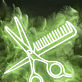 Friseurschere und Kamm LED-Neonschild für Friseursalon