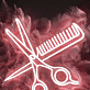 Friseurschere und Kamm LED-Neonschild für Friseursalon