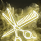 Friseurschere und Kamm LED-Neonschild für Friseursalon