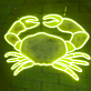 Krabbe LED-Neonschild für Restaurant Bar