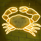 Krabbe LED-Neonschild für Restaurant Bar