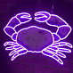 Krabbe LED-Neonschild für Restaurant Bar