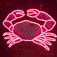 Krabbe LED-Neonschild für Restaurant Bar