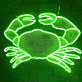 Krabbe LED-Neonschild für Restaurant Bar