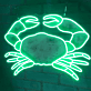 Krabbe LED-Neonschild für Restaurant Bar