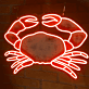 Krabbe LED-Neonschild für Restaurant Bar