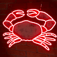 Krabbe LED-Neonschild für Restaurant Bar