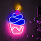 Cupcake mit Kirsche LED-Neonschild für Café und Küche