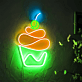 Cupcake mit Kirsche LED-Neonschild für Café und Küche