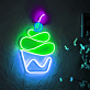 Cupcake mit Kirsche LED-Neonschild für Café und Küche