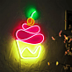 Cupcake mit Kirsche LED-Neonschild für Café und Küche