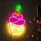 Cupcake mit Kirsche LED-Neonschild für Café und Küche