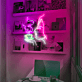 Frau mit Kaffeetasse LED-Neonschild für Café Küche