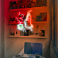 Frau mit Kaffeetasse LED-Neonschild für Café Küche
