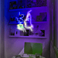 Frau mit Kaffeetasse LED-Neonschild für Café Küche