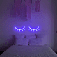 geschlossene Augen mit Wimpern LED-Neonschild Schlafzimmer Wohnzimmer