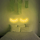 geschlossene Augen mit Wimpern LED-Neonschild Schlafzimmer Wohnzimmer