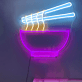 Schüssel mit Nudeln und Essstäbchen LED-Neonschild für Restaurant