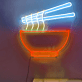 Schüssel mit Nudeln und Essstäbchen LED-Neonschild für Restaurant