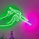 Hand mit Essstäbchen und Dim Sum LED-Neonschild für Restaurant