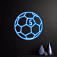 Fußball LED Neonschild für Kinderzimmer und Sportbar