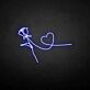 Rose und Herz als LED-Neonschild