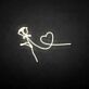 Rose und Herz als LED-Neonschild