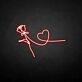 Rose und Herz als LED-Neonschild