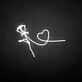 Rose und Herz als LED-Neonschild