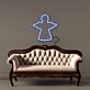 Engel Silhouette LED-Neonschild für Wohnzimmer Dekoration