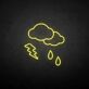 Gewitterwolke mit Regen und Blitz LED-Neonschild Wohnzimmer Bar