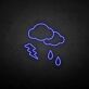 Gewitterwolke mit Regen und Blitz LED-Neonschild Wohnzimmer Bar
