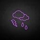 Gewitterwolke mit Regen und Blitz LED-Neonschild Wohnzimmer Bar