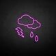 Gewitterwolke mit Regen und Blitz LED-Neonschild Wohnzimmer Bar