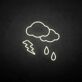 Gewitterwolke mit Regen und Blitz LED-Neonschild Wohnzimmer Bar