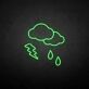 Gewitterwolke mit Regen und Blitz LED-Neonschild Wohnzimmer Bar