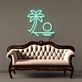 Palme mit Sonnenuntergang LED-Neonschild Wohnzimmer Lounge