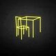 Tisch und Stuhl als grafisches LED-Neonschild