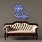 Palme mit Sonnenuntergang LED-Neonschild Wohnzimmer Lounge