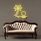 Palme mit Sonnenuntergang LED-Neonschild Wohnzimmer Lounge