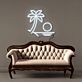 Palme mit Sonnenuntergang LED-Neonschild Wohnzimmer Lounge
