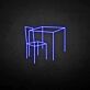 Tisch und Stuhl als grafisches LED-Neonschild