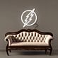 Blitzsymbol im Kreis LED-Neonschild Wohnzimmer Büro