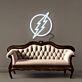 Blitzsymbol im Kreis LED-Neonschild Wohnzimmer Büro
