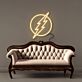 Blitzsymbol im Kreis LED-Neonschild Wohnzimmer Büro